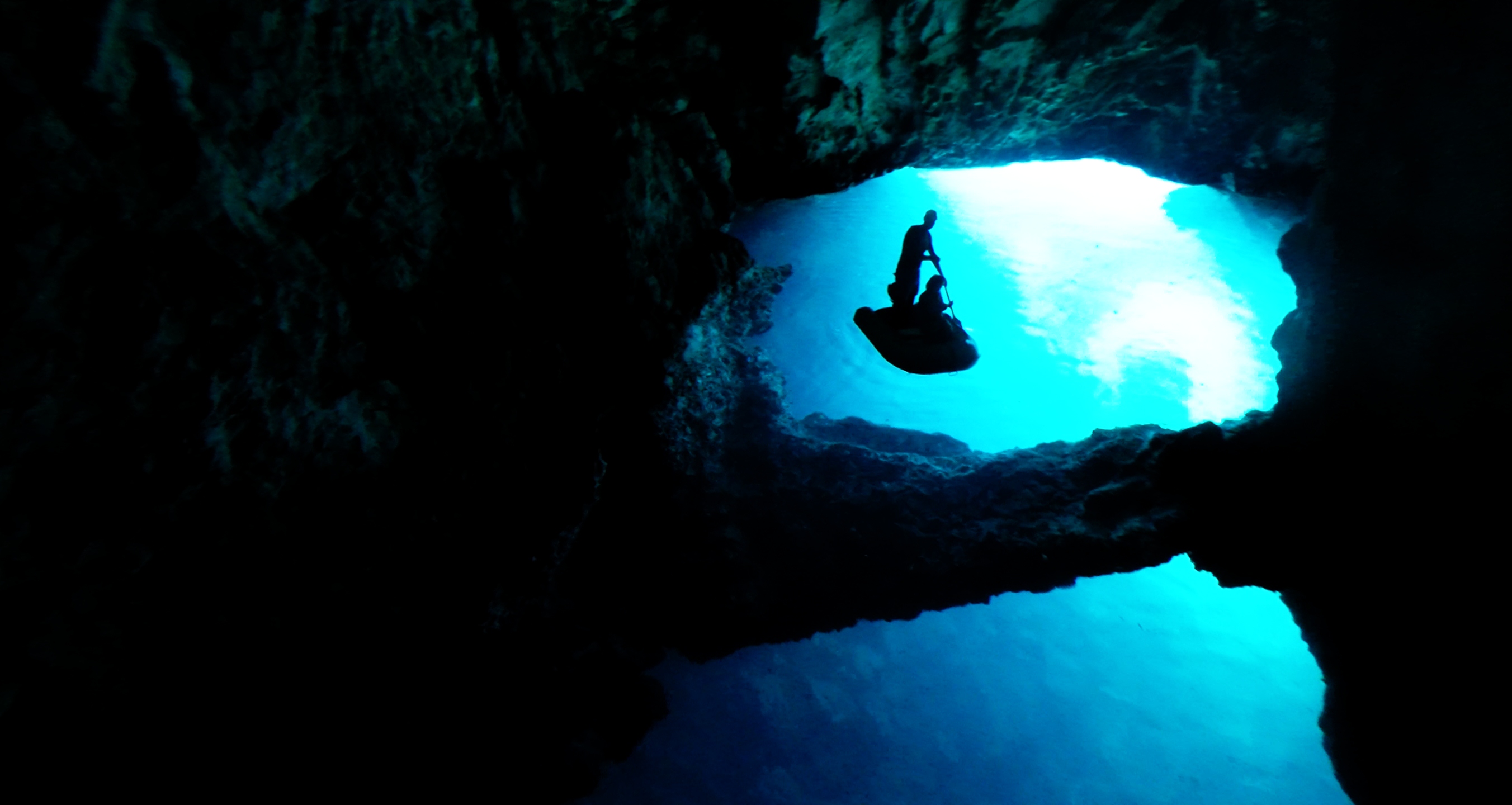 Morning light entering Blue Grotto Bisevo